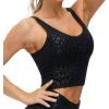 imageTHE GYM PEOPLE Womens Sports Bra Longline Wirefree Padded with Medium SupportBlack Leopard