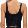 imageTHE GYM PEOPLE Womens Sports Bra Longline Wirefree Padded with Medium SupportBlack Leopard