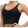 imageTHE GYM PEOPLE Womens Sports Bra Longline Wirefree Padded with Medium SupportBlack Leopard