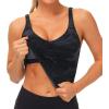 imageTHE GYM PEOPLE Womens Sports Bra Longline Wirefree Padded with Medium SupportBlackgrey Camo