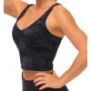 imageTHE GYM PEOPLE Womens Sports Bra Longline Wirefree Padded with Medium SupportBlackgrey Camo