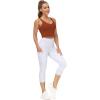 imageTHE GYM PEOPLE Womens Sports Bra Longline Wirefree Padded with Medium SupportBrick Red