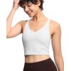 imageTHE GYM PEOPLE Womens Sports Bra Longline Wirefree Padded with Medium SupportBright Grey