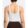 imageTHE GYM PEOPLE Womens Sports Bra Longline Wirefree Padded with Medium SupportBright Grey