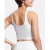 imageTHE GYM PEOPLE Womens Sports Bra Longline Wirefree Padded with Medium SupportBright Grey