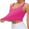 imageTHE GYM PEOPLE Womens Sports Bra Longline Wirefree Padded with Medium SupportBright Pink