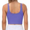 imageTHE GYM PEOPLE Womens Sports Bra Longline Wirefree Padded with Medium SupportBright Purple