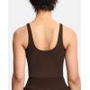 imageTHE GYM PEOPLE Womens Sports Bra Longline Wirefree Padded with Medium SupportBrown