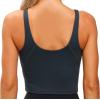 imageTHE GYM PEOPLE Womens Sports Bra Longline Wirefree Padded with Medium SupportCharcoal Grey