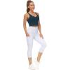 imageTHE GYM PEOPLE Womens Sports Bra Longline Wirefree Padded with Medium SupportDark Blue Green