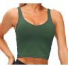 imageTHE GYM PEOPLE Womens Sports Bra Longline Wirefree Padded with Medium SupportDeep Green