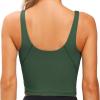 imageTHE GYM PEOPLE Womens Sports Bra Longline Wirefree Padded with Medium SupportDeep Green