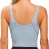 imageTHE GYM PEOPLE Womens Sports Bra Longline Wirefree Padded with Medium SupportDenim Blue