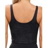 imageTHE GYM PEOPLE Womens Sports Bra Longline Wirefree Padded with Medium SupportFaux Leather Coated