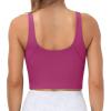 imageTHE GYM PEOPLE Womens Sports Bra Longline Wirefree Padded with Medium SupportFuchsia
