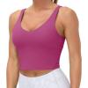 imageTHE GYM PEOPLE Womens Sports Bra Longline Wirefree Padded with Medium SupportFuchsia