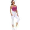 imageTHE GYM PEOPLE Womens Sports Bra Longline Wirefree Padded with Medium SupportFuchsia