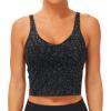 imageTHE GYM PEOPLE Womens Sports Bra Longline Wirefree Padded with Medium SupportGraffiti