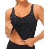 imageTHE GYM PEOPLE Womens Sports Bra Longline Wirefree Padded with Medium SupportGraffiti