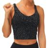 imageTHE GYM PEOPLE Womens Sports Bra Longline Wirefree Padded with Medium SupportGraffiti
