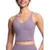 imageTHE GYM PEOPLE Womens Sports Bra Longline Wirefree Padded with Medium SupportGrey Purple