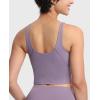 imageTHE GYM PEOPLE Womens Sports Bra Longline Wirefree Padded with Medium SupportGrey Purple