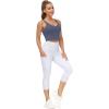 imageTHE GYM PEOPLE Womens Sports Bra Longline Wirefree Padded with Medium SupportInk Blue
