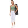 imageTHE GYM PEOPLE Womens Sports Bra Longline Wirefree Padded with Medium SupportJasmine Green