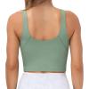 imageTHE GYM PEOPLE Womens Sports Bra Longline Wirefree Padded with Medium SupportJasmine Green