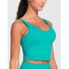 imageTHE GYM PEOPLE Womens Sports Bra Longline Wirefree Padded with Medium SupportLake Green