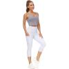 imageTHE GYM PEOPLE Womens Sports Bra Longline Wirefree Padded with Medium SupportLavender Grey