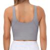 imageTHE GYM PEOPLE Womens Sports Bra Longline Wirefree Padded with Medium SupportLavender Grey