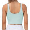 imageTHE GYM PEOPLE Womens Sports Bra Longline Wirefree Padded with Medium SupportLight Blue