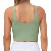 imageTHE GYM PEOPLE Womens Sports Bra Longline Wirefree Padded with Medium SupportLight Green