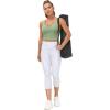 imageTHE GYM PEOPLE Womens Sports Bra Longline Wirefree Padded with Medium SupportLight Green