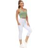 imageTHE GYM PEOPLE Womens Sports Bra Longline Wirefree Padded with Medium SupportLight Green