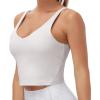 imageTHE GYM PEOPLE Womens Sports Bra Longline Wirefree Padded with Medium SupportLight Grey