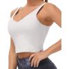 imageTHE GYM PEOPLE Womens Sports Bra Longline Wirefree Padded with Medium SupportLight Grey