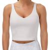 imageTHE GYM PEOPLE Womens Sports Bra Longline Wirefree Padded with Medium SupportLight Grey