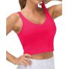 imageTHE GYM PEOPLE Womens Sports Bra Longline Wirefree Padded with Medium SupportMagenta