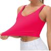 imageTHE GYM PEOPLE Womens Sports Bra Longline Wirefree Padded with Medium SupportMagenta
