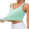 imageTHE GYM PEOPLE Womens Sports Bra Longline Wirefree Padded with Medium SupportMint Green