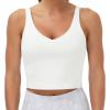 imageTHE GYM PEOPLE Womens Sports Bra Longline Wirefree Padded with Medium SupportOffwhite