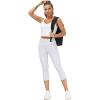 imageTHE GYM PEOPLE Womens Sports Bra Longline Wirefree Padded with Medium SupportOffwhite