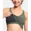 imageTHE GYM PEOPLE Womens Sports Bra Longline Wirefree Padded with Medium SupportOlive Green