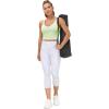 imageTHE GYM PEOPLE Womens Sports Bra Longline Wirefree Padded with Medium SupportPale Green