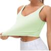 imageTHE GYM PEOPLE Womens Sports Bra Longline Wirefree Padded with Medium SupportPale Green