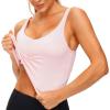 imageTHE GYM PEOPLE Womens Sports Bra Longline Wirefree Padded with Medium SupportPink