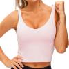 imageTHE GYM PEOPLE Womens Sports Bra Longline Wirefree Padded with Medium SupportPink