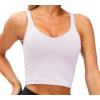imageTHE GYM PEOPLE Womens Sports Bra Longline Wirefree Padded with Medium SupportPink Purple